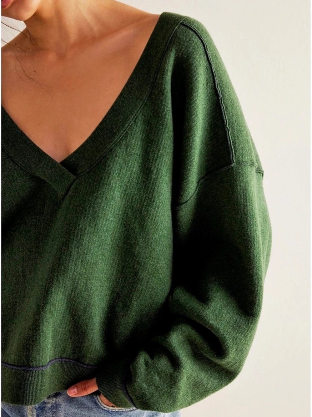 We The Free Afternoon Pullover in Blue/Green